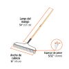 Rastrillo jardinero curvo c/mango 16 dientes (17882) Truper