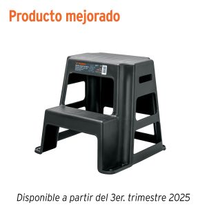 Taburete negro 2 peldaños altura 44cm (10499) Truper