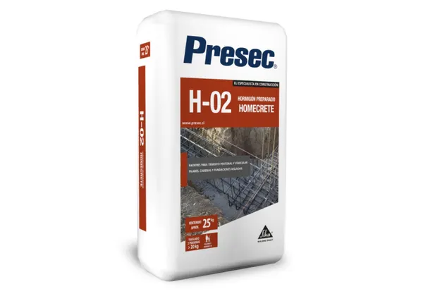 Mortero H-20 hormigón 25k (H-02) 25 Kg  Presec