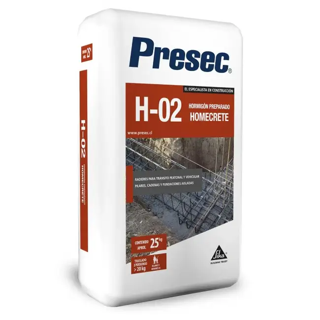 Mortero H-20 hormigón 25k (H-02) 25 Kg Presec