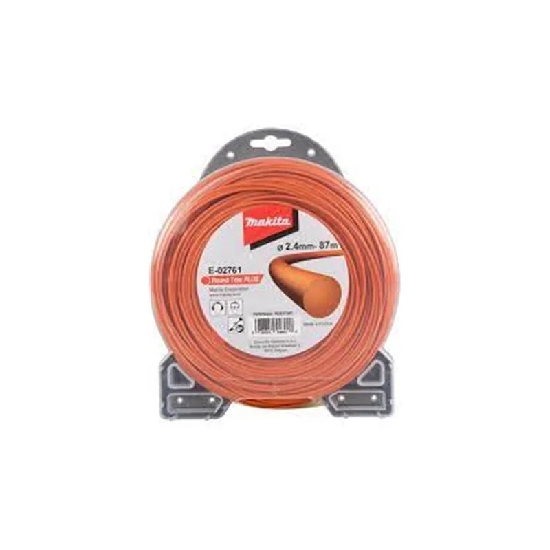 Nylon orillar redondo naranjo/2,4 mm/87 mt Makita
