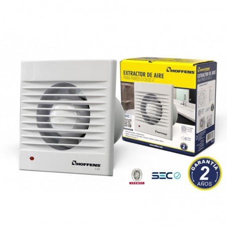 Extractor aire Techo/pared 4"  13W 130 M3/H Hoffens