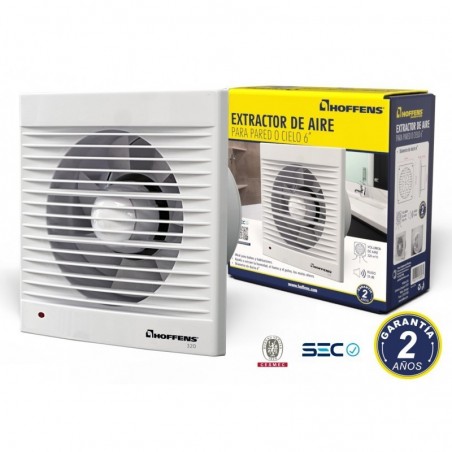 Extractor aire Techo/pared 6" 20W 320 M3/H Hoffens