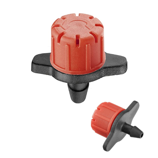 Gotero regulable botón rojo  0-70 L/hr bolsa 200 unidades