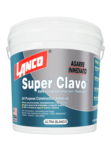 Adhesivo de montaje super clavo 1/4 galon Lanco