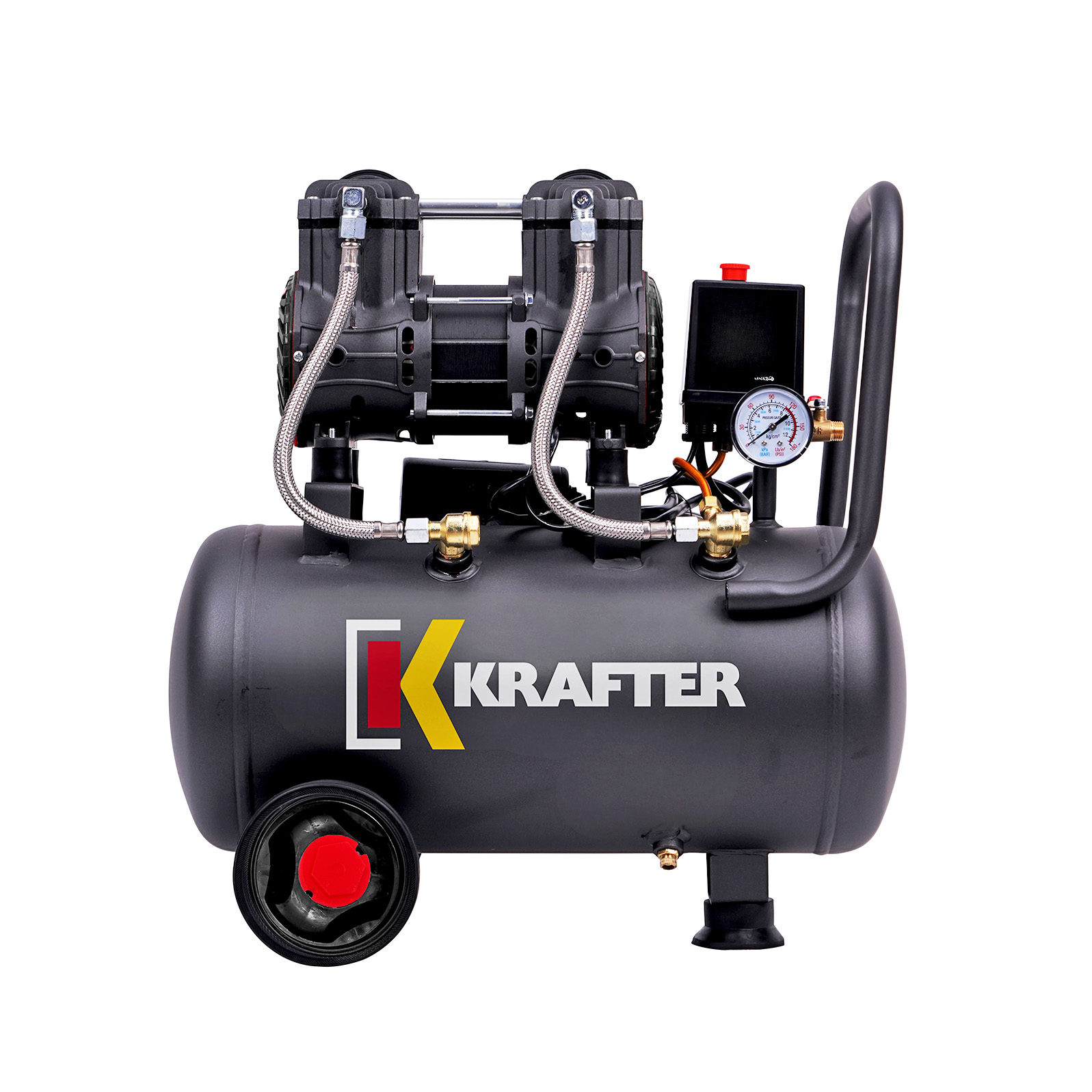 Compresor libre de aceite 24lt - 1.5HP Krafter