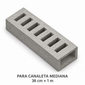 Rejilla para canaleta mediana Aconcret, 36 cm × 1 m, código 606 — imagen referencial
