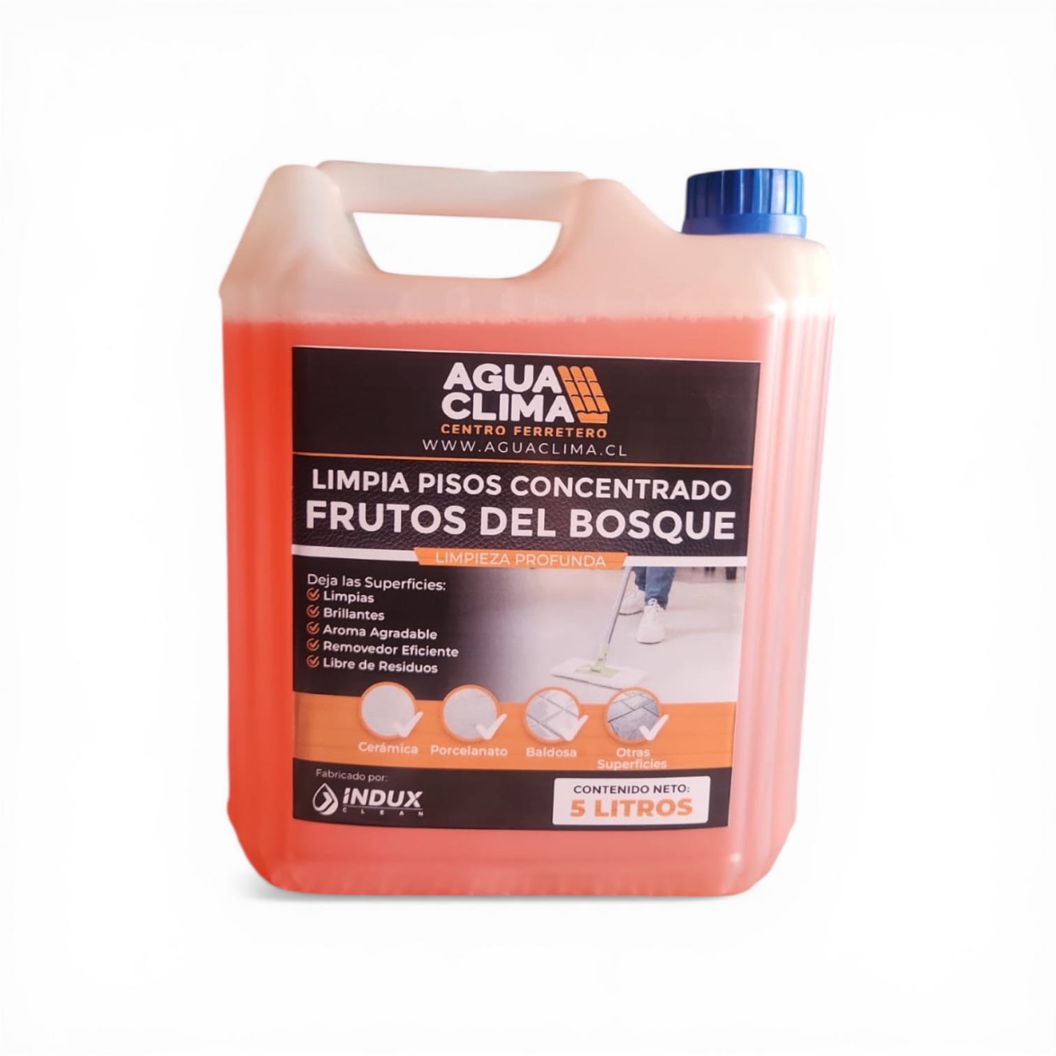 Limpia pisos concentrado frutos del bosque 5 Lts Aguaclima
