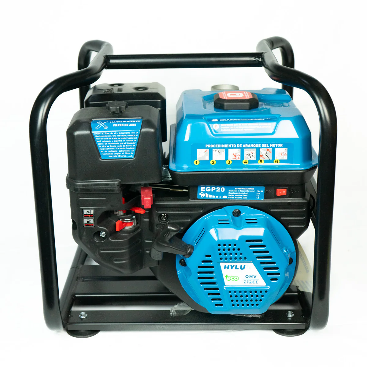 Motobomba 3" x 3" caudal 6HP 1000 L/M (EGP30) Hylux