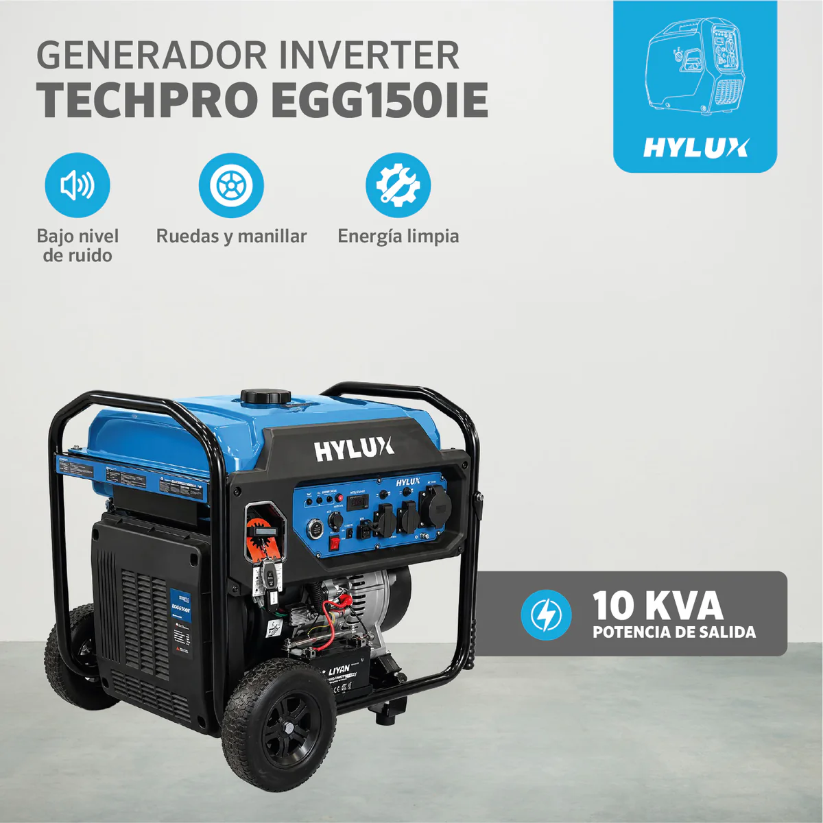 Generador inverter EGG150iE  10K  KVA bencina  Hylux
