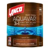 Barniz Aquavar marron oscuro 3 en 1 satinado 1/4 gl  Lanco