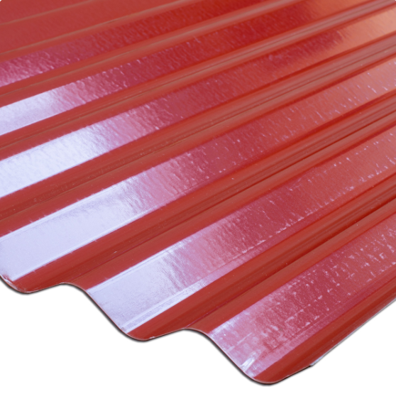 Plancha Zinc acanalado 3.66mts x 0.35mm color Terracota