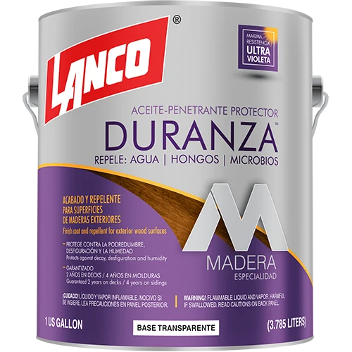 Aceite protector impregnante Duranza para maderas 1 gl  Lanco