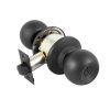Combo Ball Puerta Segura Negra Cerradura + Cerrojo Yale