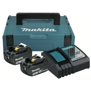 Kit 2 baterías 18 V 3A + cargador+ caja plástica Makita