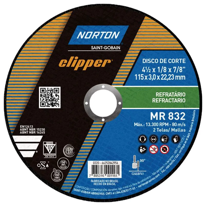 Disco de corte para hormigon 4 1/2″ Clipper