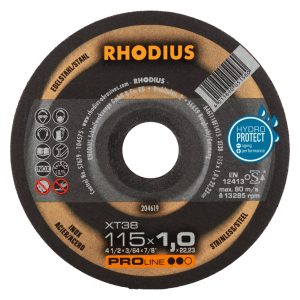 Disco de corte XT38 Proline 115 × 1 × 22.23 mm 4 1/2″ Rhodius