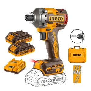 Atornillador de impacto 20V 2 baterias y 1 cargador (CIRLI2028-7) INGCO