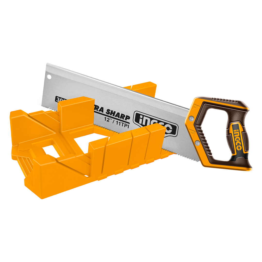 Caja inglete + serrucho costilla 300mm (HMBSB30062)  INGCO