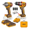 Kit 20v taladro percutor + llave de imapcxto 1/2  2 baterias +1 cargador (CKLI20286) INGCO