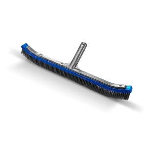 Cepillo curvo para piscina de 46 cm con cerdas inoxidables (110017) Vulcano