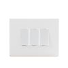 Interruptor embutido triple 9/32 10 A blanco Castillo