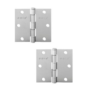 Pack 2 Bisagras Acero Odis 3,5”×3,5”×2,0mm - Plata