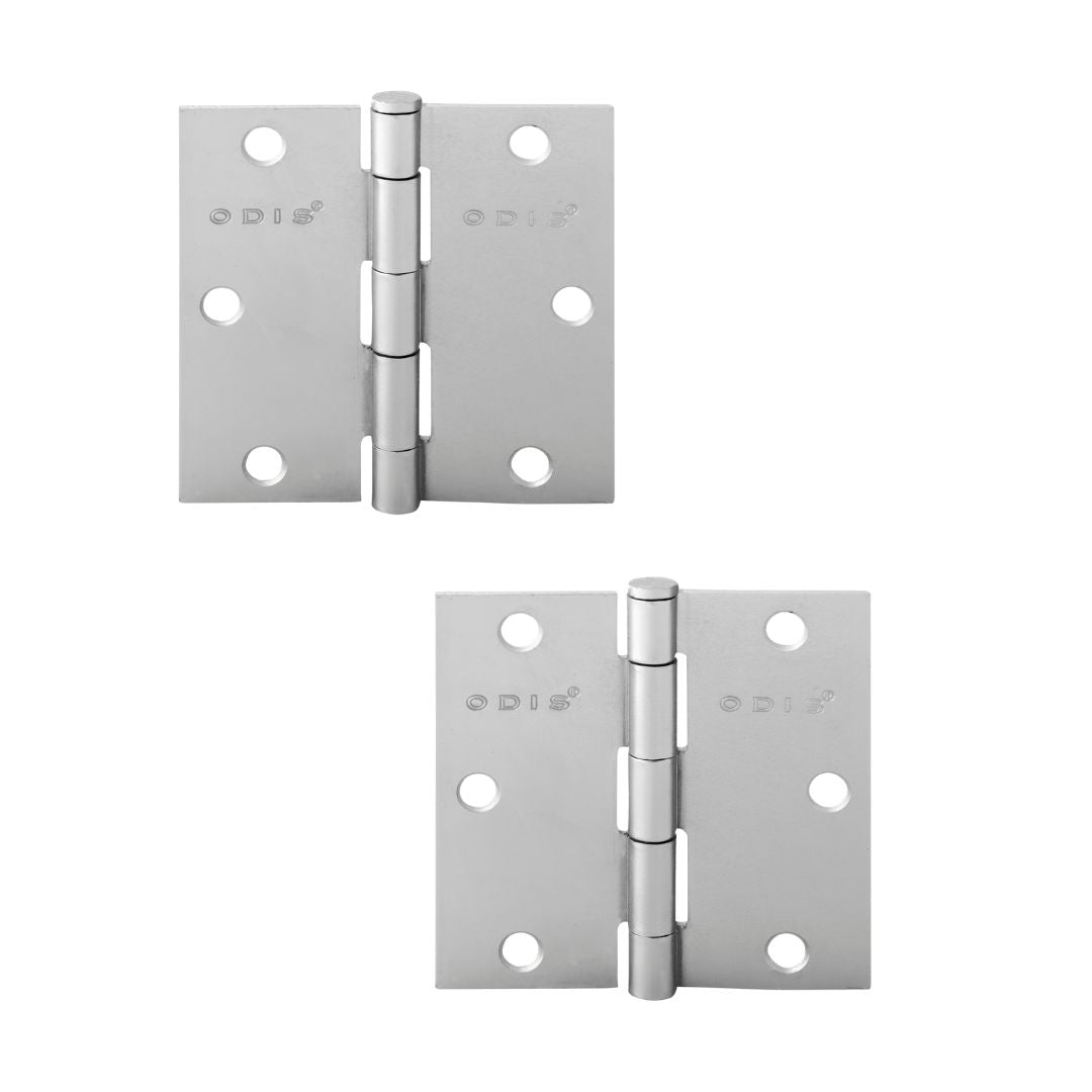 Pack 2 Bisagras Acero Odis 3,5”×3,5”×2,0mm - Plata