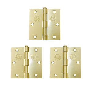 Pack 3 Bisagra Acero Odis 3,5”×3,5”×2,0mm - Bronce