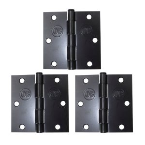 Pack 3 Bisagra Acero Odis 3,5”×3,5”×2,0mm - Negro
