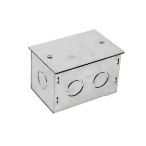 Caja de derivación EMT galvanizada con tapa, 100 × 65 × 65 mm