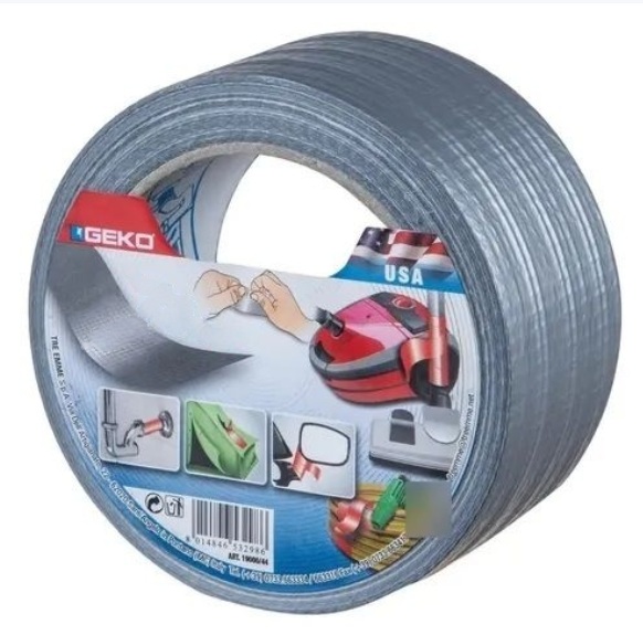Cinta reparadora gris GEKO 2″ × 10 m