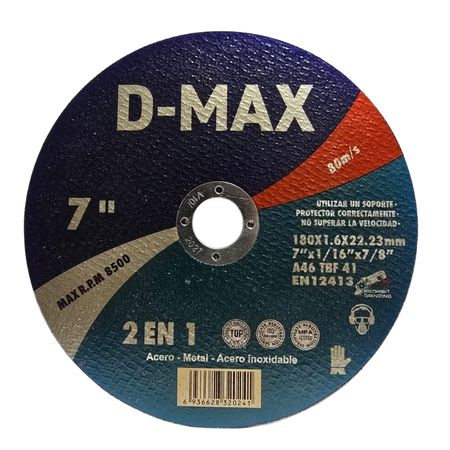Disco de corte para acero inoxidable 7″ × 1,6 mm D-Max