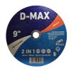 Disco de corte metal 9″ x 2.5 mm acero inoxidable D-Max