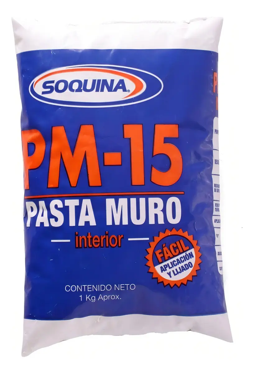 Pasta muro interior PM-15 bolsa, 1 kg, Soquina