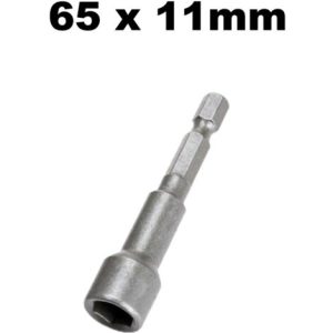 Dado hexagonal para taladro 11 mm por 65 mm, imagen referencial