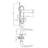 Cerradura Embutida Perfil Aluminio Puerta Abatir Negro POLI