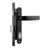 Cerradura Embutida Perfil Aluminio Puerta Abatir Negro POLI