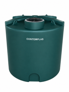 Estanque vertical de agua verde Contemplas de 10.000 litros con tapa de 60 cm