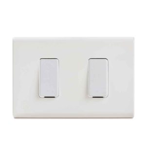Interruptor embutido doble 9/15 10 A blanco Castillo