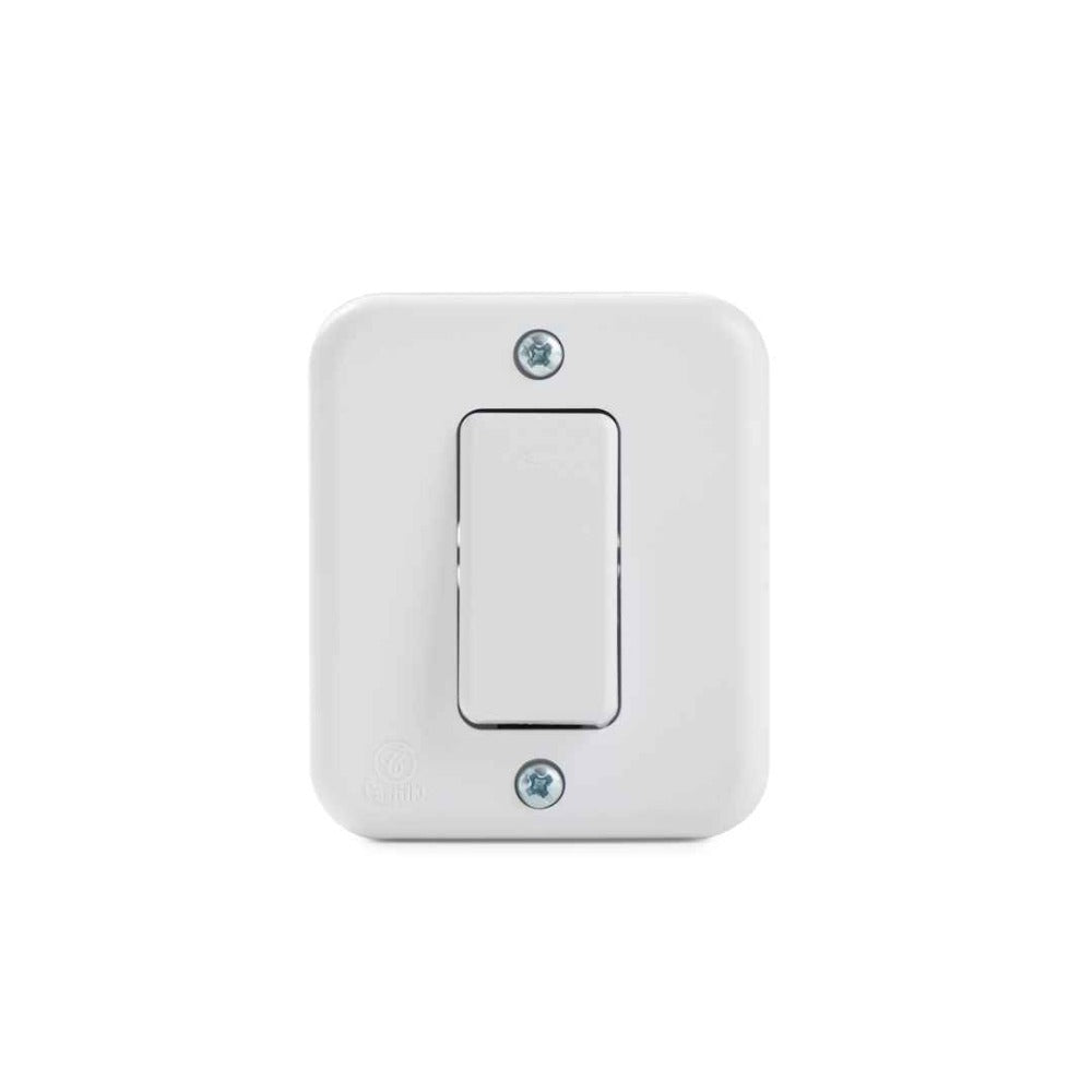 Interruptor sobrepuesto simple 9/12 10 A blanco Castillo