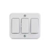 Interruptor sobrepuesto triple 9/32 10 A blanco Castillo