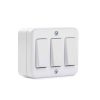 Interruptor sobrepuesto triple 9/32 10 A blanco Castillo