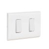 Interruptor embutido doble 9/15 10 A blanco Castillo