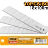 Repuesto de diez hojas segmentadas INGCO de 18 por 100 mm con estuche