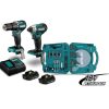 Combo Makita DHP487 y DTD157, dos baterías, cargador y estuche de accesorios