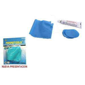 Kit de parches azules Ferretools para piscina