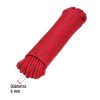 Cuerda de polipropileno trenzada roja 6 mm × 30 m