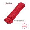 Cuerda de polipropileno trenzada roja 6 mm × 30 m