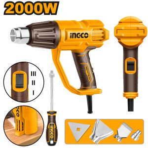 Pistola de calor 2.000 W con accesorios (HG200078) INGCO